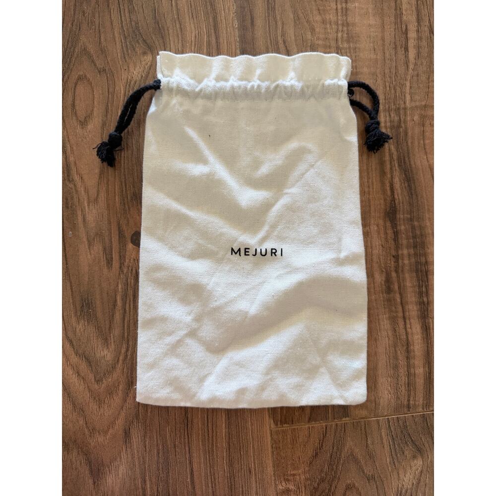 Mejuri White Jewelry Pouch Drawstring Accessories sack Dust bag